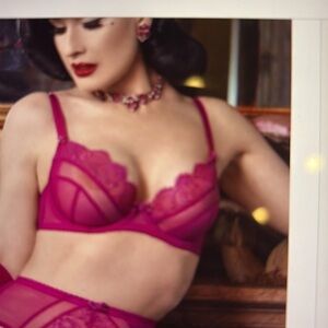 Dita Von Teese Muse Underwire Bra in Magenta 38DD/E